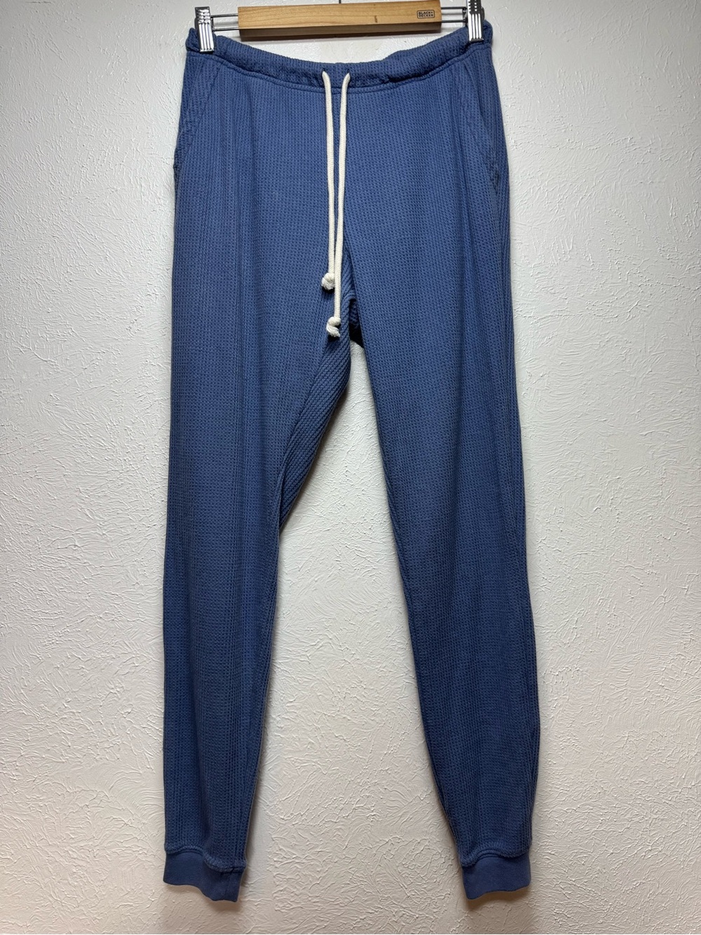 AERIE Long Tall Blue Waffle Knit Joggers